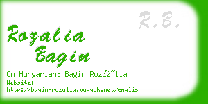 rozalia bagin business card